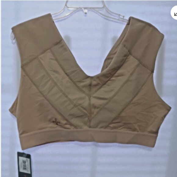 Tommie Copper 3XL Shoulder Support Bra Nude Zip Front New with Tags C20 - Picture 3 of 8